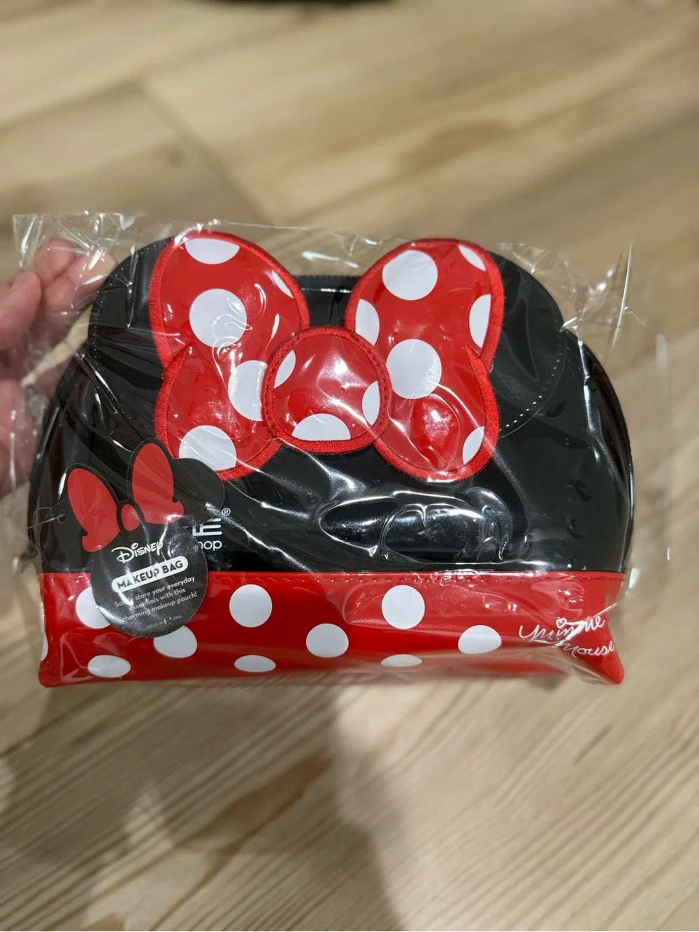 Minnie-Inspired Black & Red Polka Dot Cosmetic Pouch